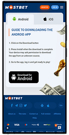 installing mostbet app android